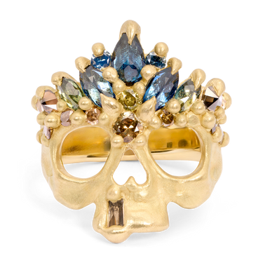 Extra Small Cypress Titania Skull Ring - Made to Order